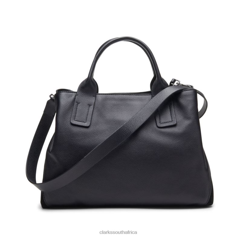 Black Leather The Pimsey Large Black Leather Clarks 840405404 Accessories Clarks Black Leather