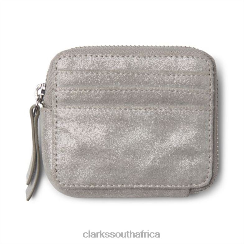 Grey Metallic Roslyn Small Grey Metallic Clarks 840405396 Accessories Clarks Grey Metallic