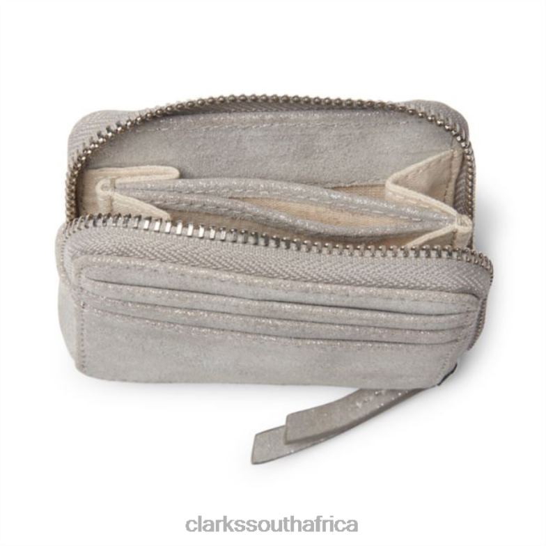 Grey Metallic Roslyn Small Grey Metallic Clarks 840405396 Accessories Clarks Grey Metallic