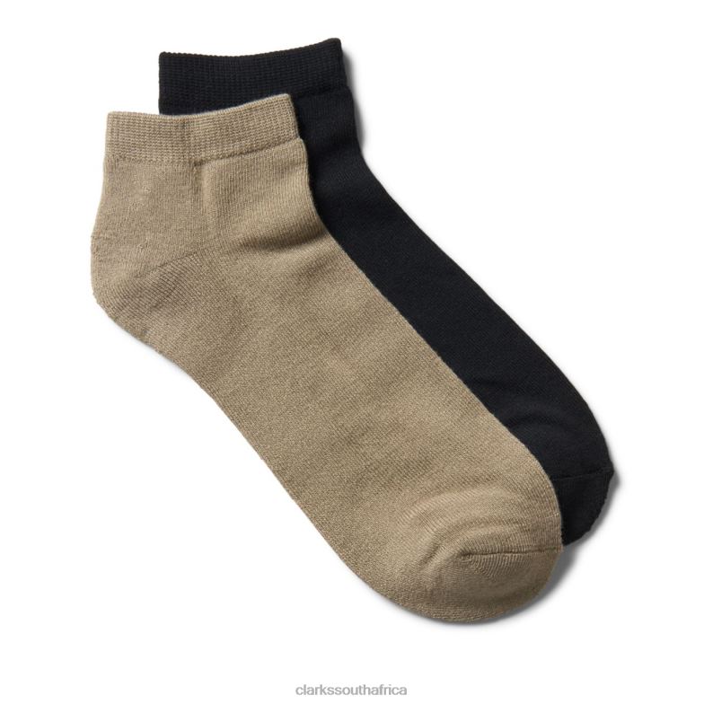 Black/Tan Clarks Bamboo No Show Black/Tan 840406747 Accessories Clarks Black/Tan