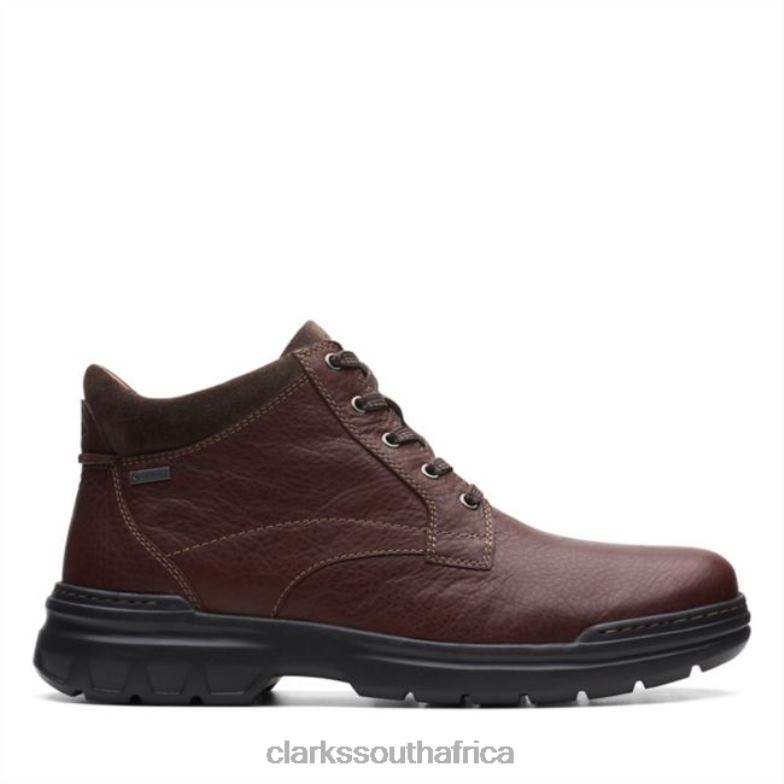 Mahoga Ny Leather Clarks Rockie 2 Up Gore-Tex Mahoga Ny Leather 840405667 Unisex Clarks Mahogany Leather