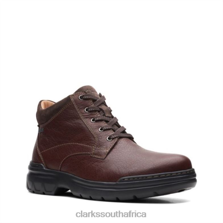 Mahoga Ny Leather Clarks Rockie 2 Up Gore-Tex Mahoga Ny Leather 840405667 Unisex Clarks Mahogany Leather