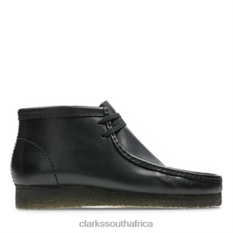 Black Leather Clarks Wallabee Boot Black Leather 840405707 Unisex Clarks Black Leather