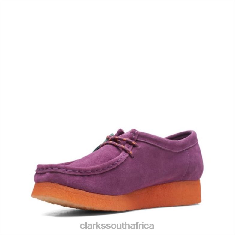 Purple Sde Combi Wallabee Purple Sde Combi Clarks 840406060 Unisex Clarks Purple Sde Combi