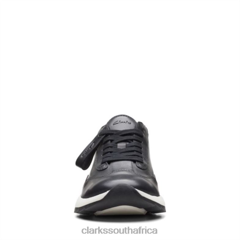 Black Leather Clarks Dash Lite Lo Black Leather 840406088 Unisex Clarks Black Leather