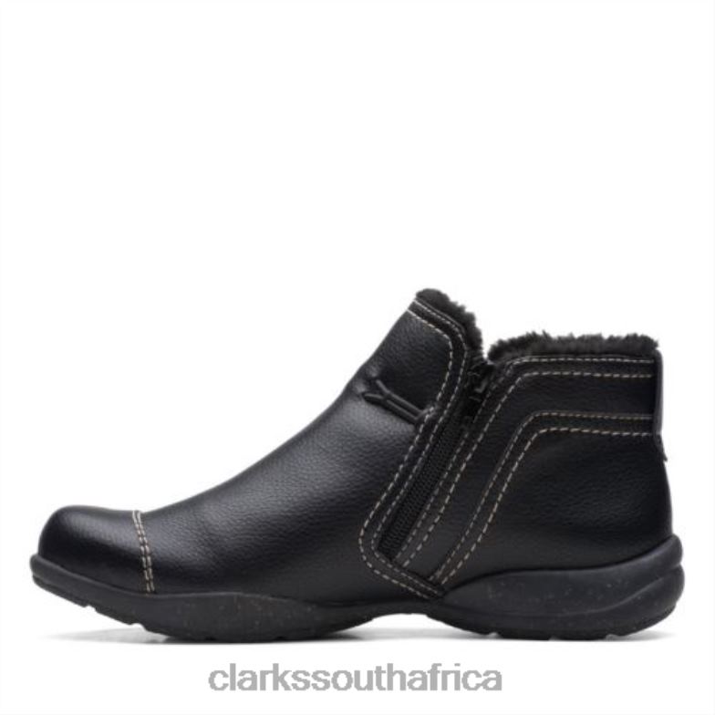 Black Leather Clarks Rosevilleaster 840404152 Unisex Clarks Black Leather