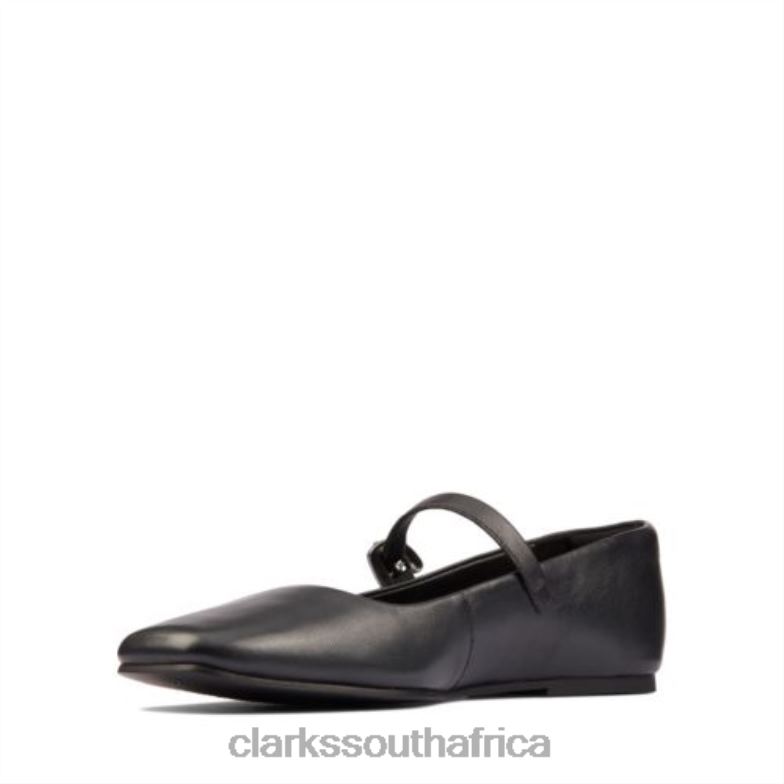 Black Leather Pure Tbar Clarks 840404340 Unisex Clarks Black Leather