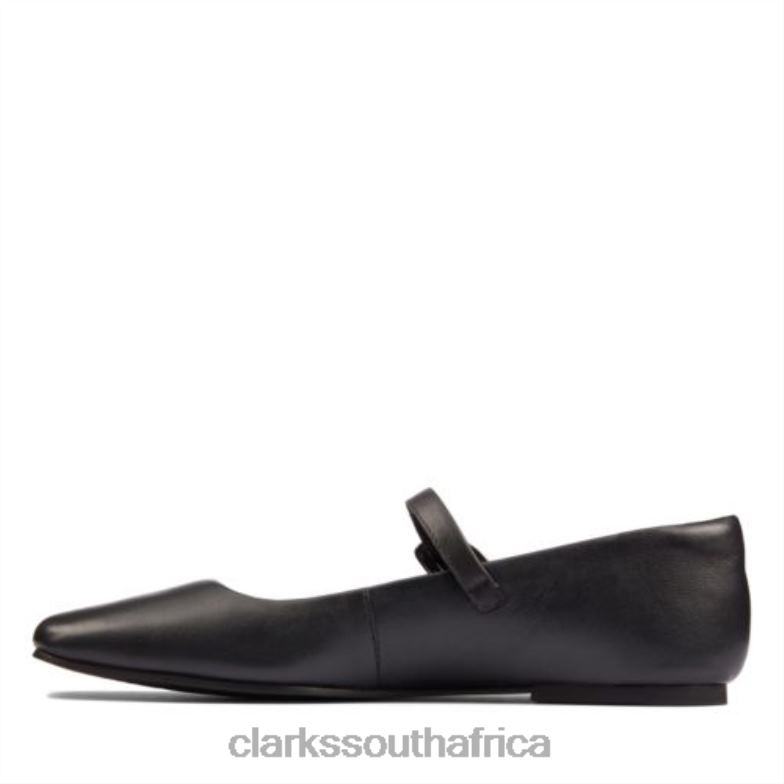 Black Leather Pure Tbar Clarks 840404340 Unisex Clarks Black Leather