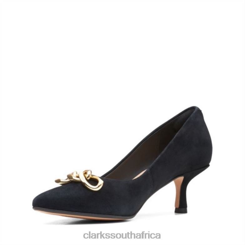 Black Suede Violet 55 Trim Black Suede Clarks 840405076 Unisex Clarks Black Suede