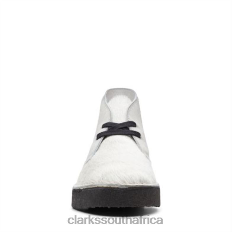 Clarks Arisa Desert Off White Hairy 840404162 Unisex Clarks Off White Hairy