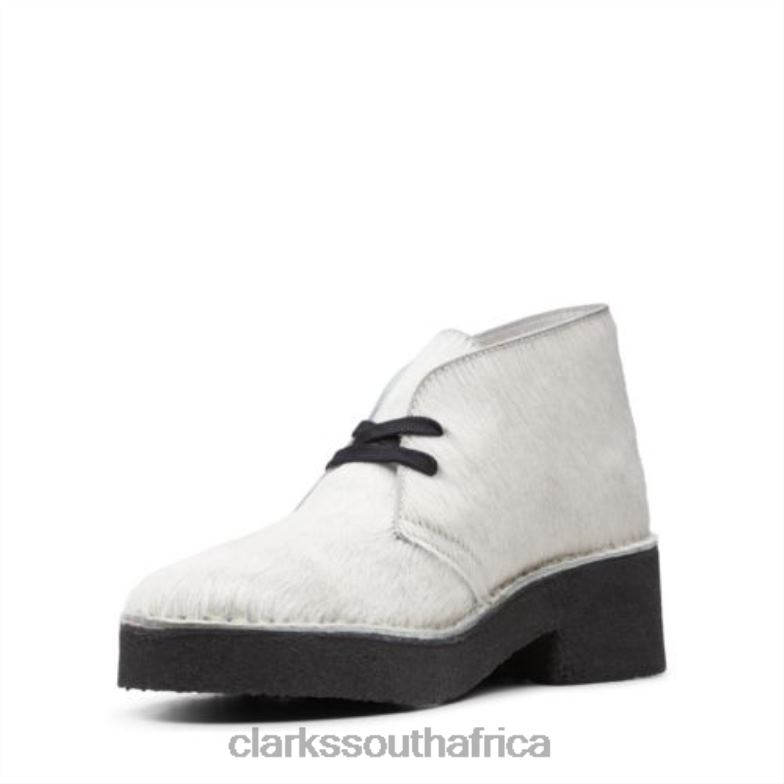Clarks Arisa Desert Off White Hairy 840404162 Unisex Clarks Off White Hairy