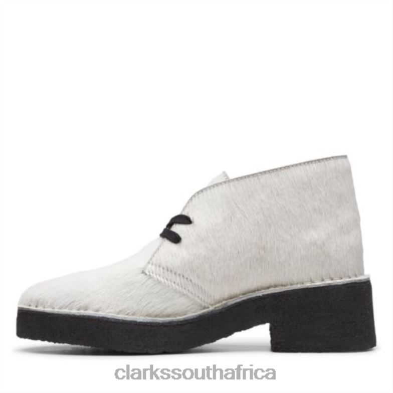 Clarks Arisa Desert Off White Hairy 840404162 Unisex Clarks Off White Hairy