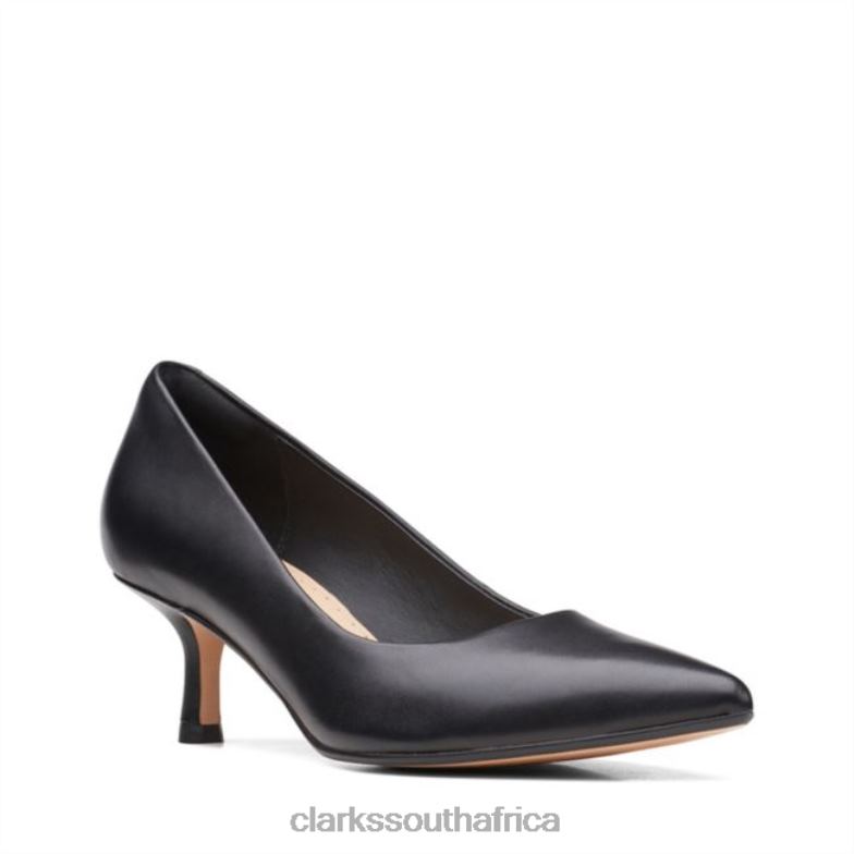 Clarks Black Leather Violet 55 Rae Black Leather 840405081 Unisex Clarks Black Leather