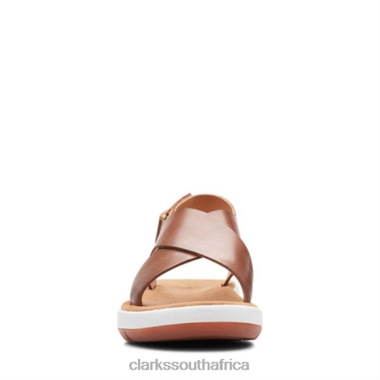 Clarks Dark Tan Leather Jemsa Cross Dark Tan Leather 840406369 Unisex Clarks Dark Tan Leather