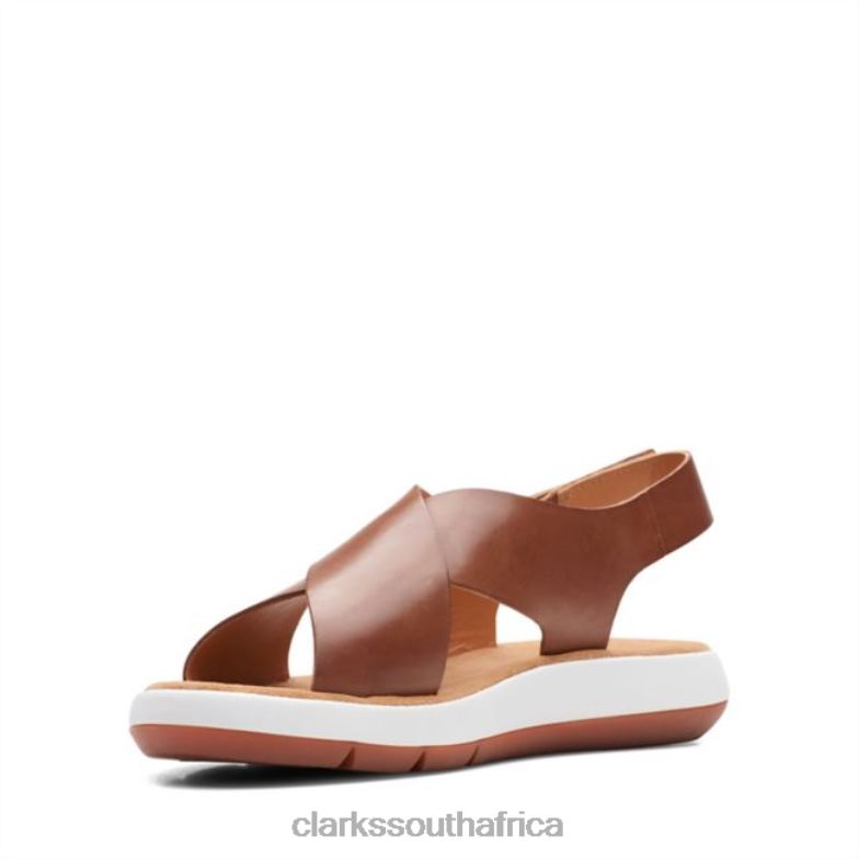 Clarks Dark Tan Leather Jemsa Cross Dark Tan Leather 840406369 Unisex Clarks Dark Tan Leather