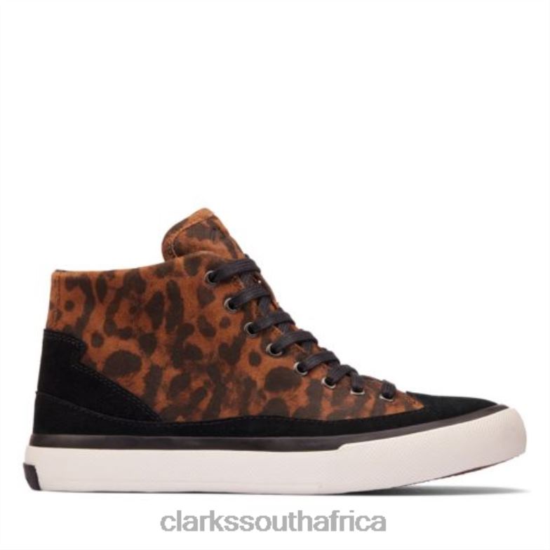 Clarks Leopard Suede Aceley Zip Hi 840404089 Unisex Clarks Leopard Suede