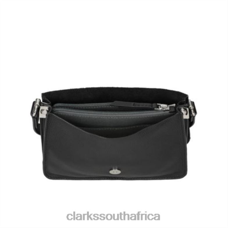 Clarks Marva Wave Black Leather 840404314 Unisex Clarks Black Leather