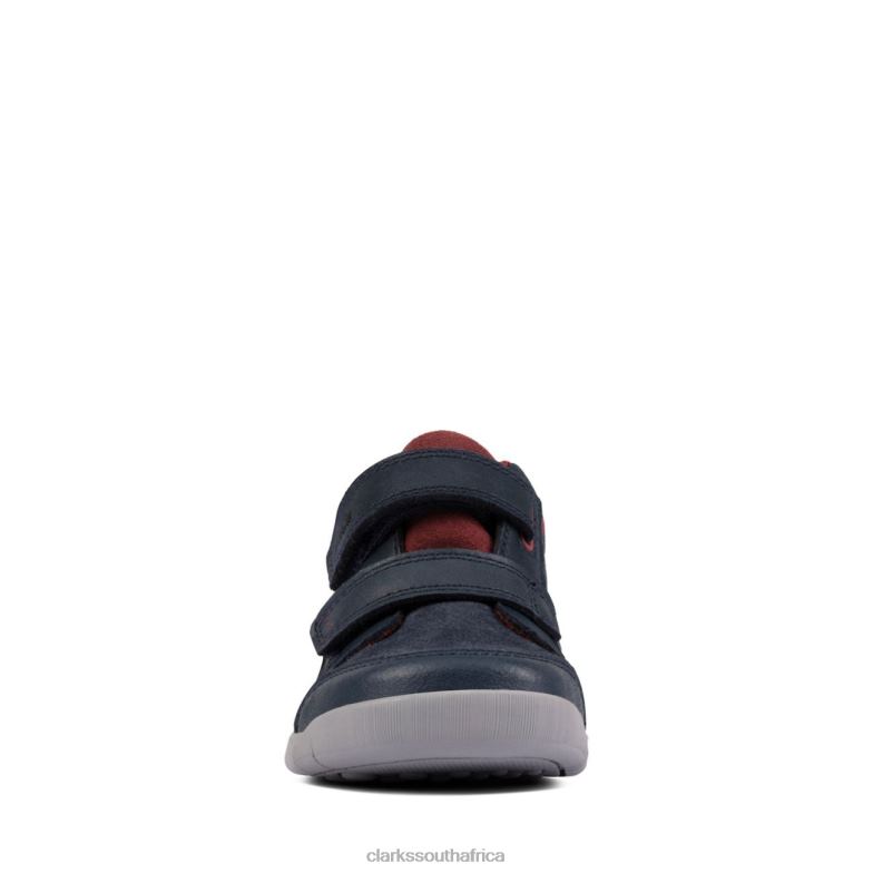 Clarks Rex Park T Navy Leather 840403850 Unisex Clarks Navy Leather