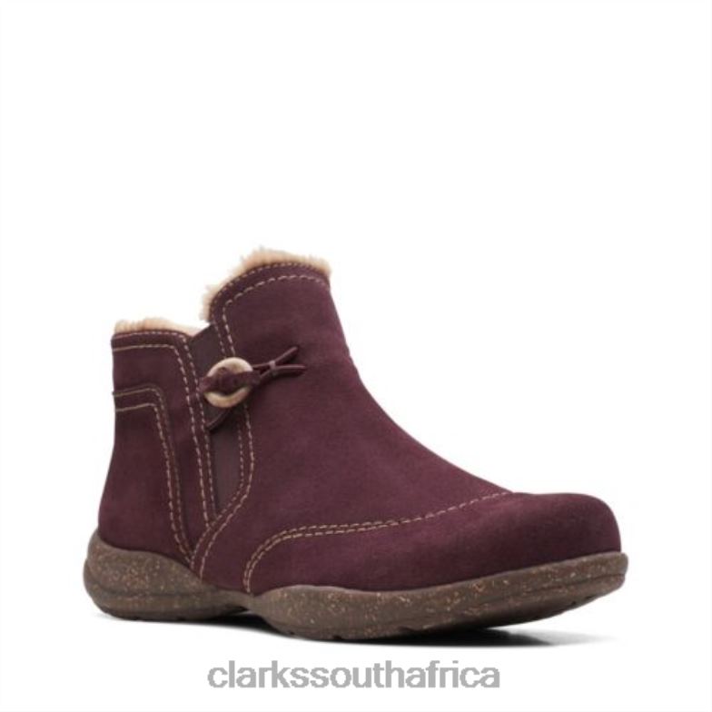 Clarks Rosevilleaster Burgundy Suede 840404154 Unisex Clarks Burgundy Suede