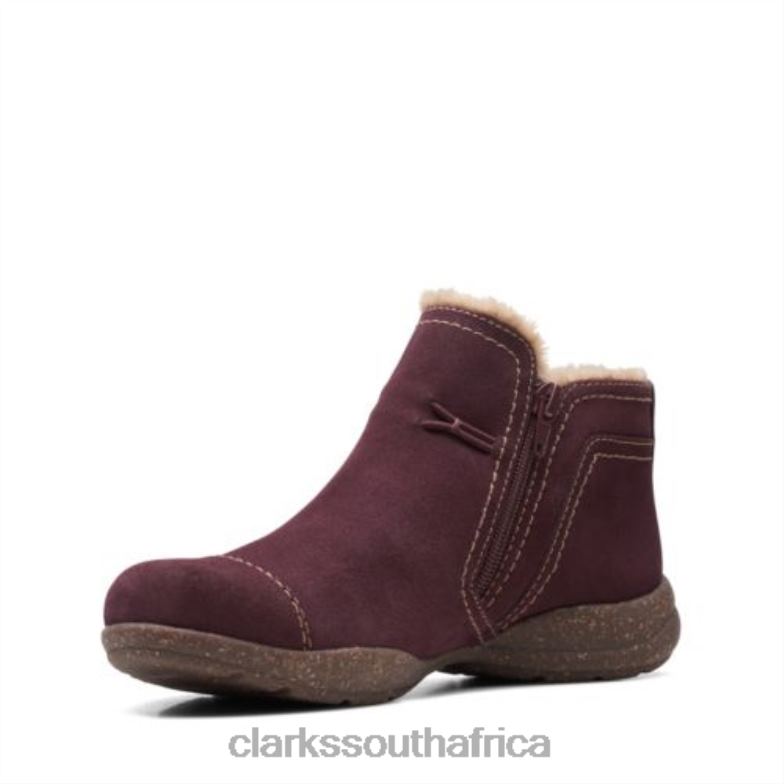 Clarks Rosevilleaster Burgundy Suede 840404154 Unisex Clarks Burgundy Suede