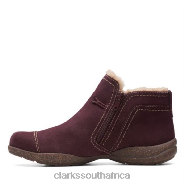 Clarks Rosevilleaster Burgundy Suede 840404154 Unisex Clarks Burgundy Suede