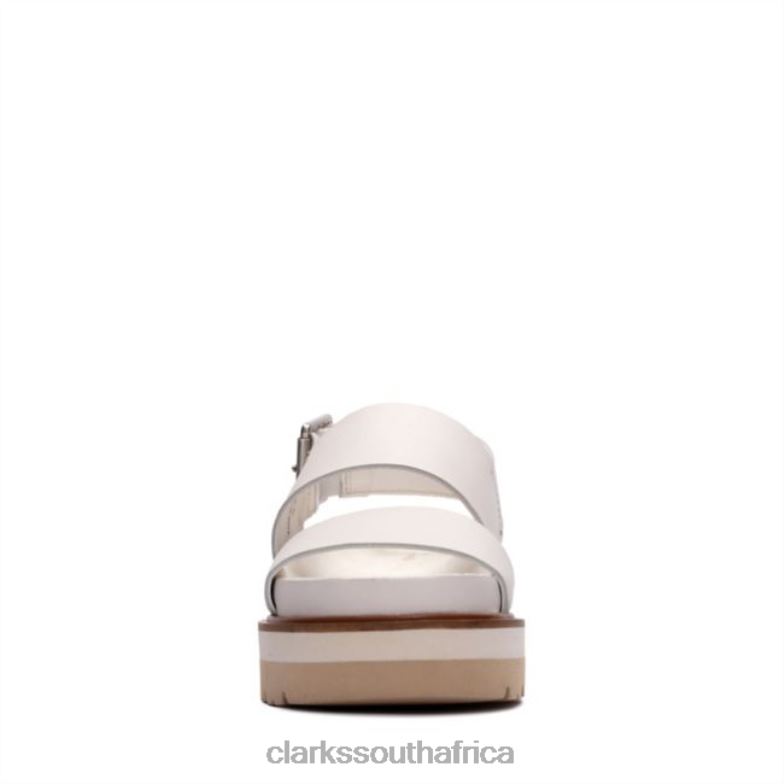 Clarks White Leather Orianna Strap White Leather 840405217 Unisex Clarks White Leather