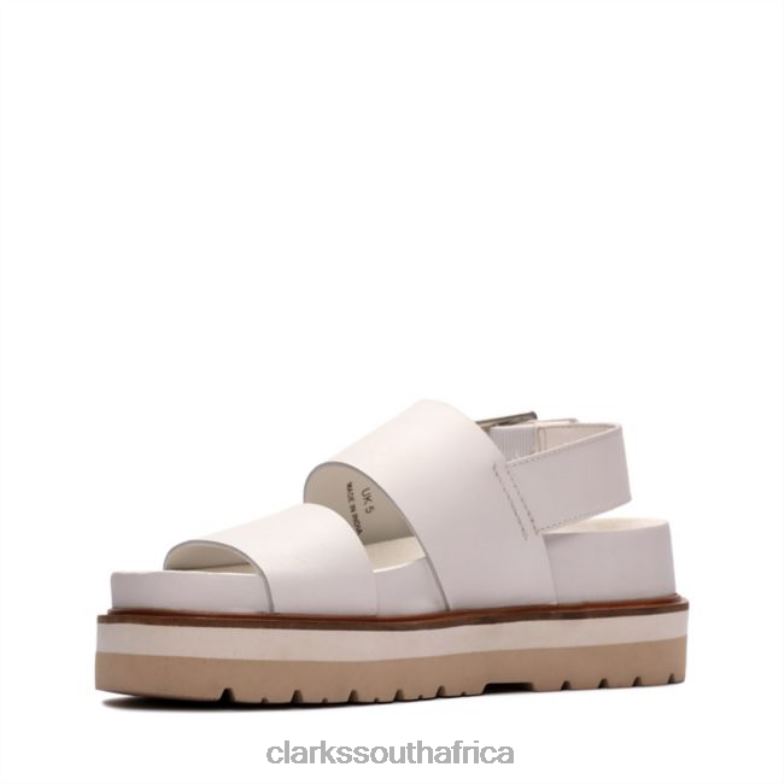 Clarks White Leather Orianna Strap White Leather 840405217 Unisex Clarks White Leather