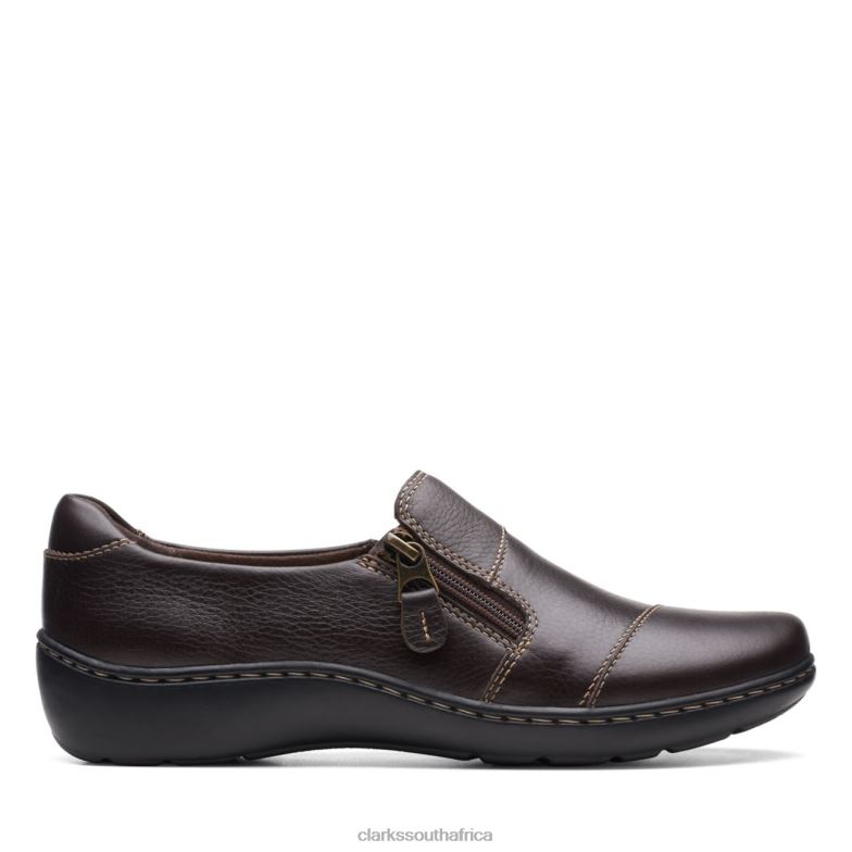 Cora Harbor Dark Brown Leather Clarks Dark Brown Leather 840406253 Unisex Clarks Dark Brown Leather