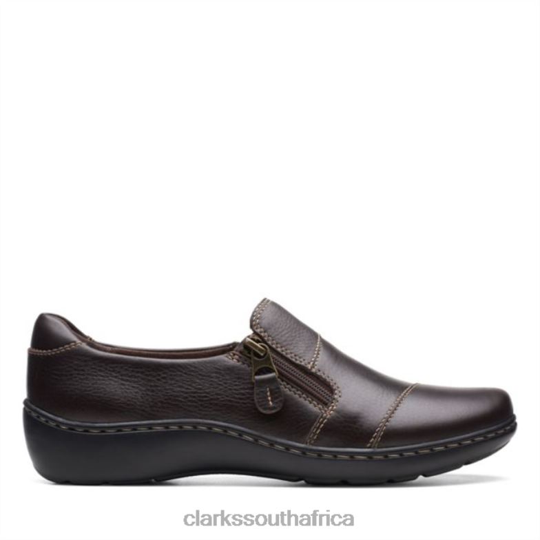 Cora Harbor Dark Brown Leather Clarks Dark Brown Leather 840406253 Unisex Clarks Dark Brown Leather