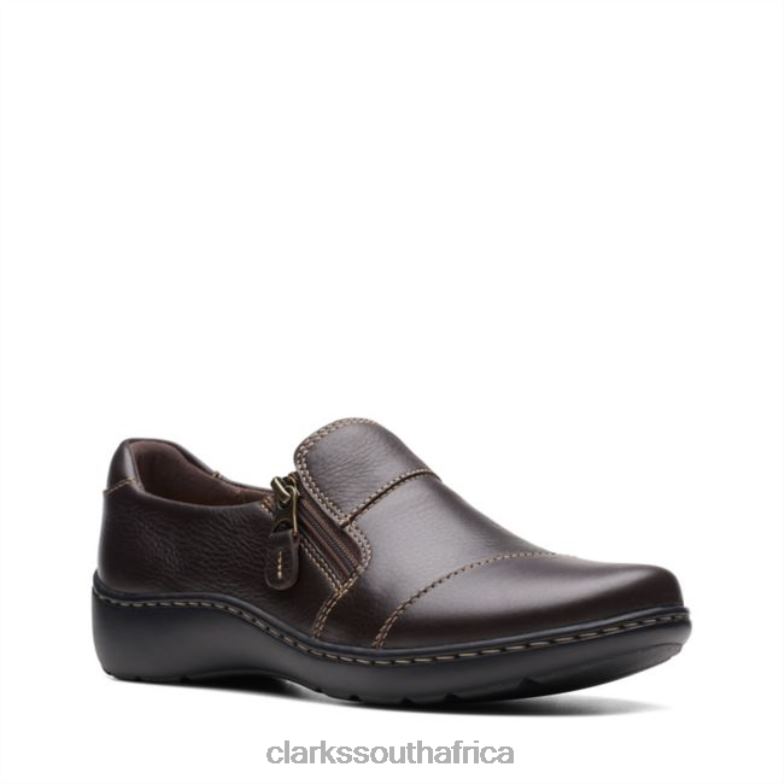 Cora Harbor Dark Brown Leather Clarks Dark Brown Leather 840406253 Unisex Clarks Dark Brown Leather