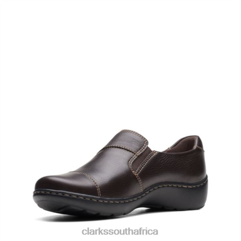Cora Harbor Dark Brown Leather Clarks Dark Brown Leather 840406253 Unisex Clarks Dark Brown Leather