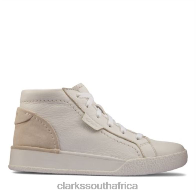 Craft Cup Hi Clarks White Leather 840404341 Unisex Clarks White Leather