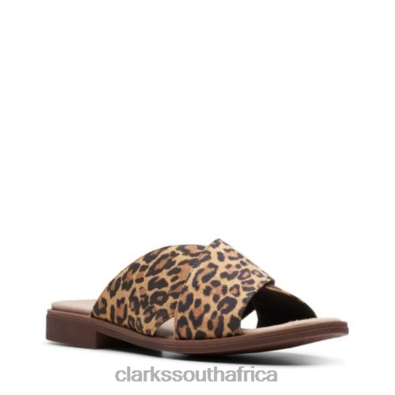 Declan Ivy Clarks Tan Leopard Suede 840404277 Unisex Clarks Tan Leopard Suede