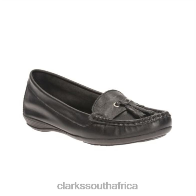 Faith Clarks Black Leather 840404087 Unisex Clarks Black Leather