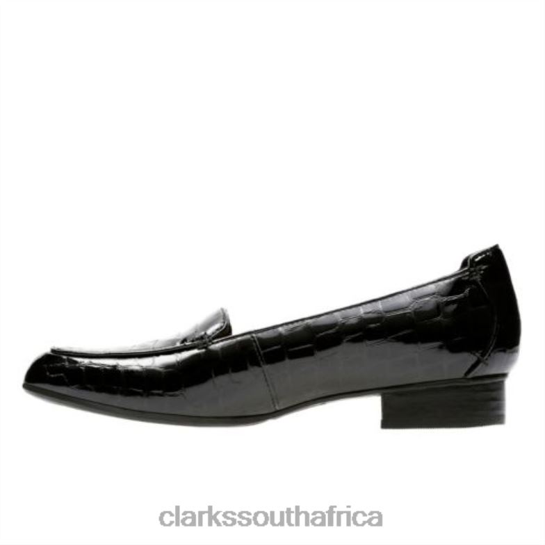 Keesha Luca Clarks Black Patent/Croc 840404063 Unisex Clarks Black Patent/Croc