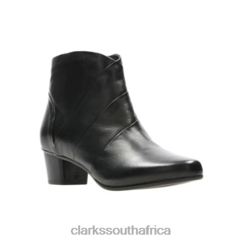 Leola Ice Black Leather Clarks 840404254 Unisex Clarks Black Leather