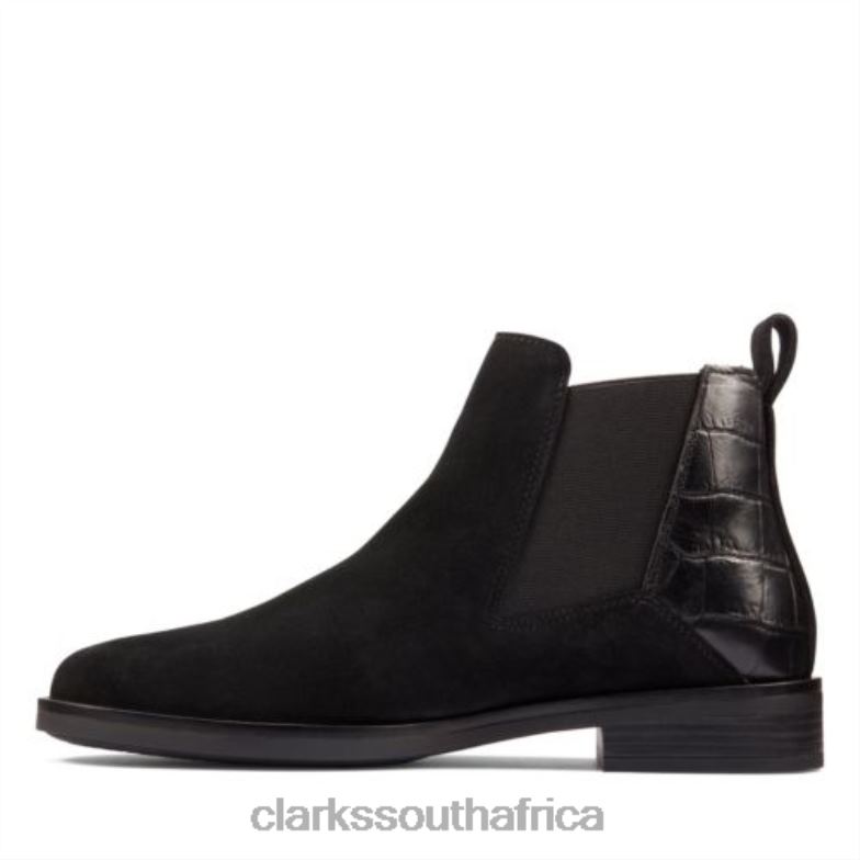 Memi Top Black Croc Clarks 840404102 Unisex Clarks Black Croc