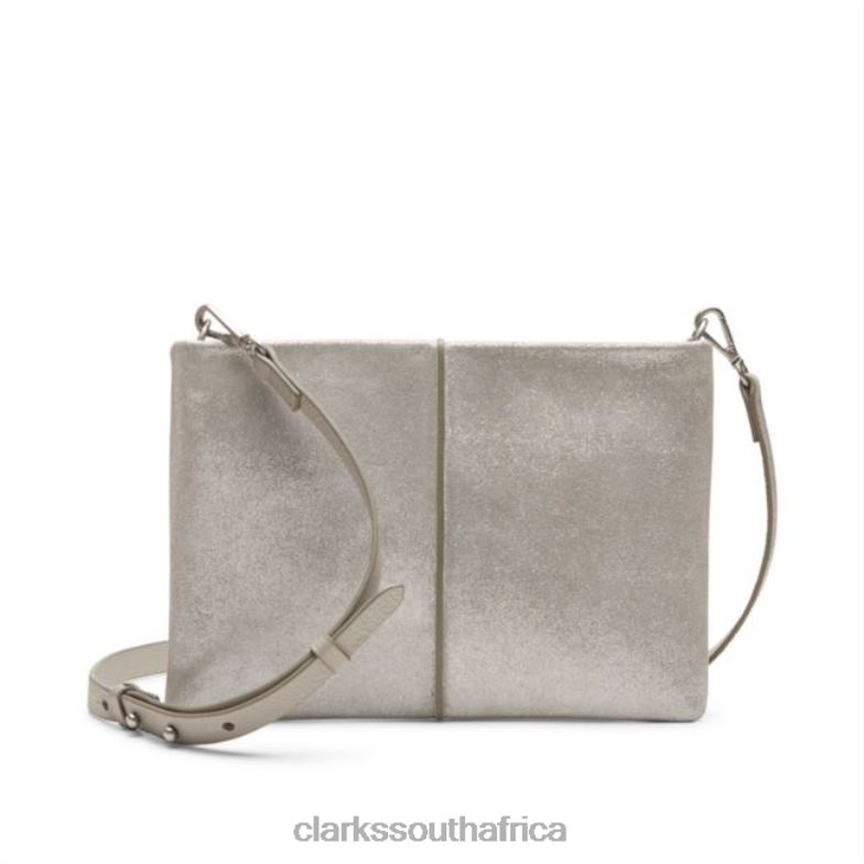 Roslyn Cross Grey Metallic Clarks Grey Metallic 840405399 Unisex Clarks Grey Metallic