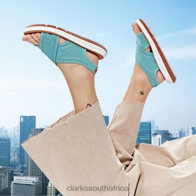 Turquoise Knit Jemsa Dash Turquoise Knit Clarks 840406388 Unisex Clarks Turquoise Knit
