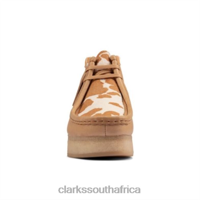 Wallabee Wedge Clarks Tan Cow Print 840404157 Unisex Clarks Tan Cow Print