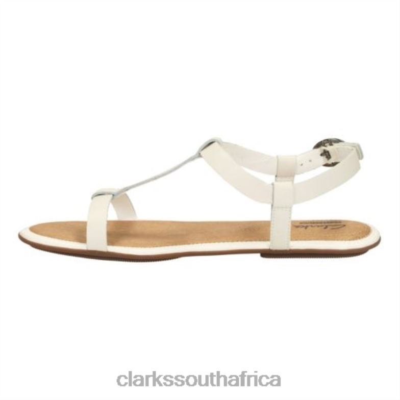 White Leather Clarks Risi Hop 840404291 Unisex Clarks White Leather