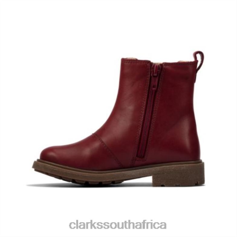 Astrol Orinf F Fit Clarks Cherry Leather 840404557 Unisex Clarks Cherry Leather