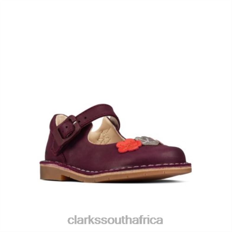 Clarks Berry Leather Comet Gem Inf F Fit 840404705 Unisex Clarks Berry Leather