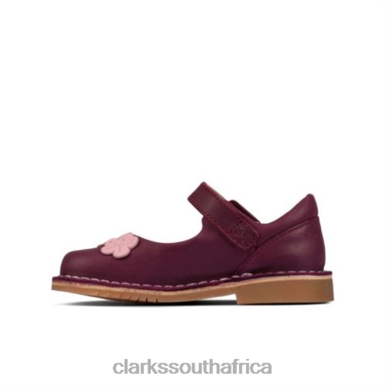 Clarks Berry Leather Comet Gem Inf F Fit 840404705 Unisex Clarks Berry Leather