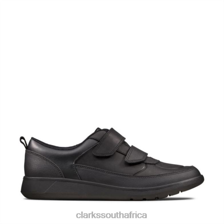 Clarks Black Leather Scape Flare Youth Black Leather 840405833 Unisex Clarks Black Leather