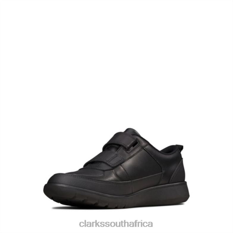 Clarks Black Leather Scape Flare Youth Black Leather 840405833 Unisex Clarks Black Leather