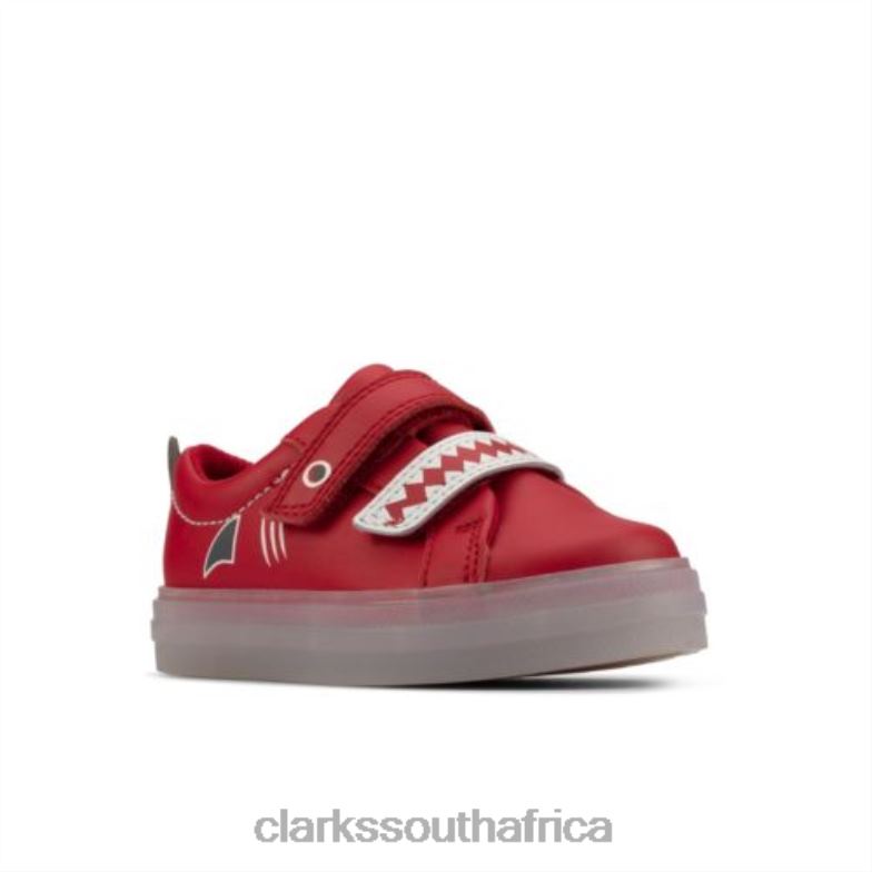 Clarks Flarescalelo Fst G Fit Red Leather 840404938 Unisex Clarks Red Leather