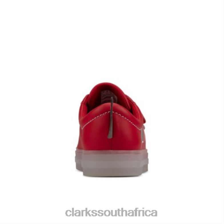 Clarks Flarescalelo Fst G Fit Red Leather 840404938 Unisex Clarks Red Leather
