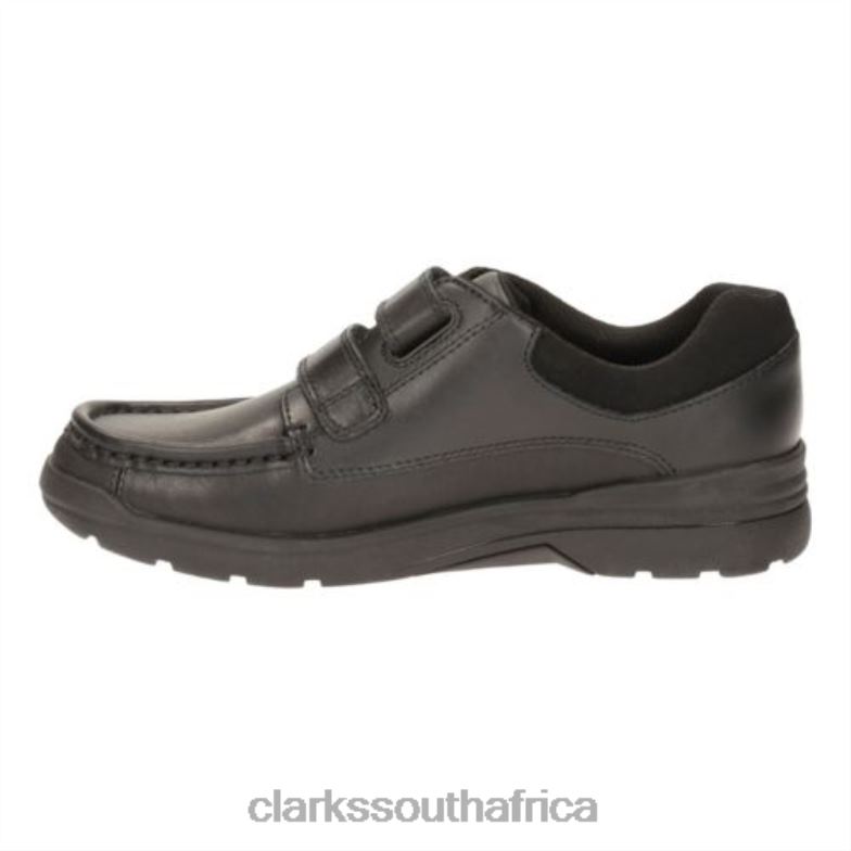 Clarks Obie Play Inf F Fit Black Leather 840404994 Unisex Clarks Black Leather