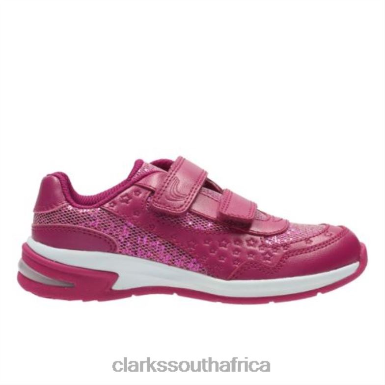 Clarks Piper Play Jnr- F Fit Pink 840404714 Unisex Clarks Pink